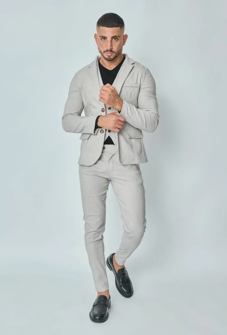 Veste blazer stretch à uni