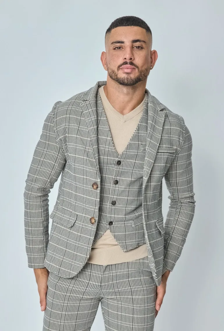 Veste blazer stretch à uni