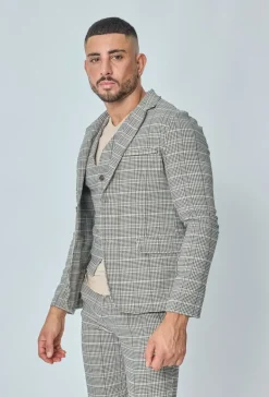 Veste blazer stretch à uni