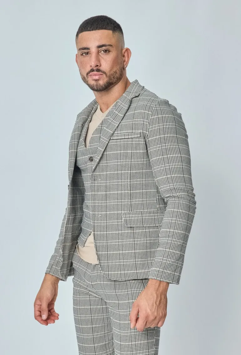 Veste blazer stretch à uni