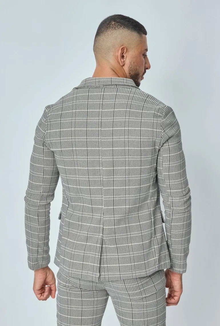 Veste blazer stretch à uni