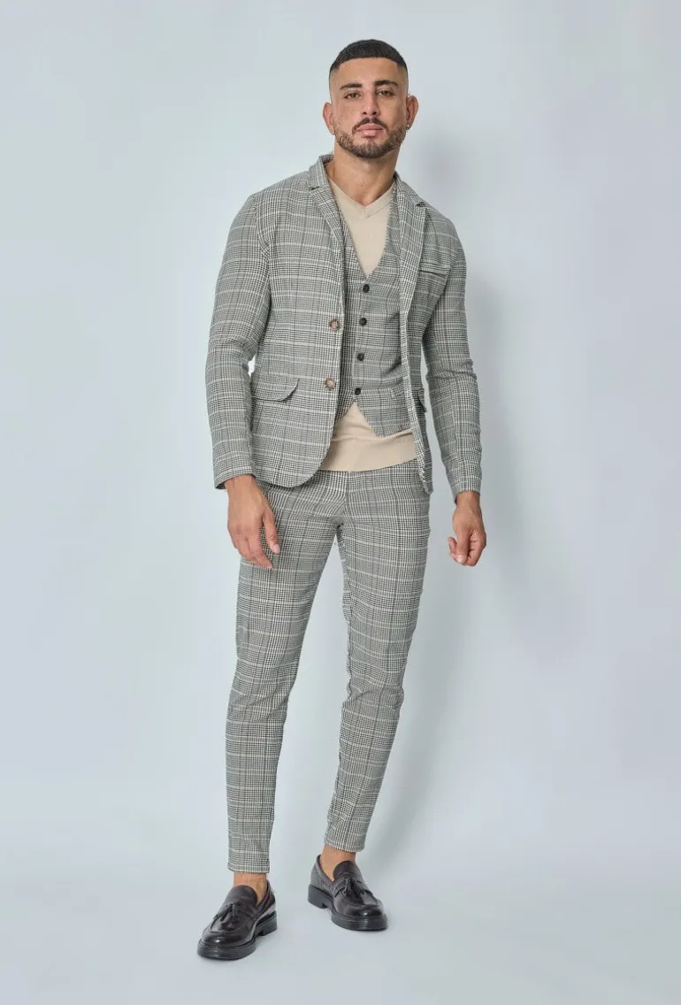 Veste blazer stretch à uni