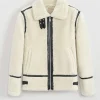 Veste bombardier en moumoute