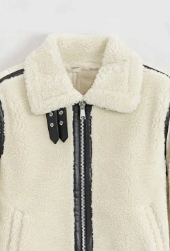 Veste bombardier en moumoute