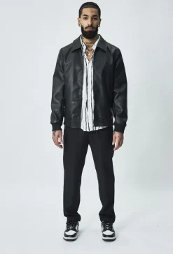 Veste bomber à col chemise