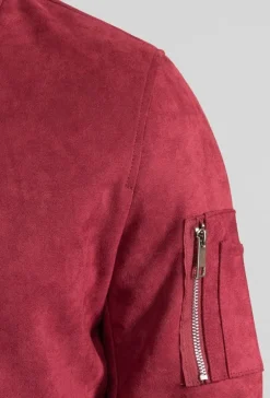 Veste bomber en simili daim