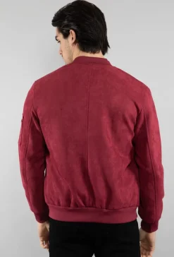 Veste bomber en simili daim