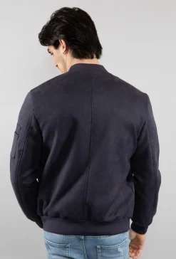 Veste bomber en simili daim