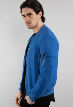 Veste bomber en simili daim