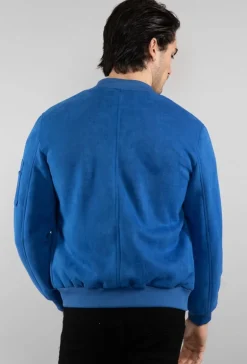Veste bomber en simili daim