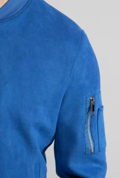 Veste bomber en simili daim