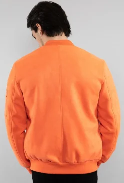 Veste bomber en simili daim