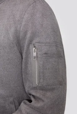 Veste bomber en simili daim
