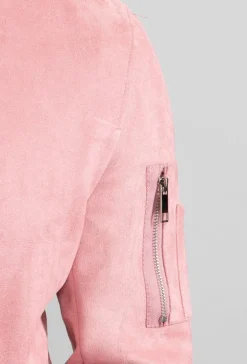 Veste bomber en simili daim