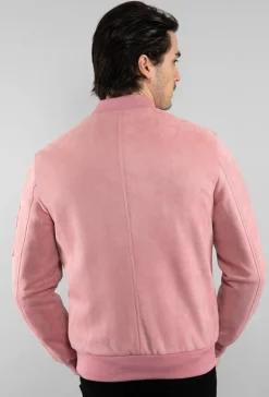 Veste bomber en simili daim