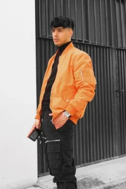 Veste bombers à col revers
