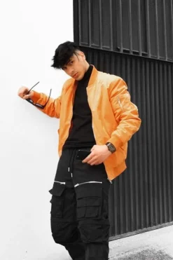 Veste bombers à col revers
