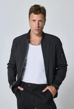 Veste bombers à col revers