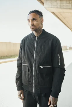 Veste bombers à zip métalique