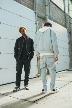 Veste bombers à zip métalique avec empiècement