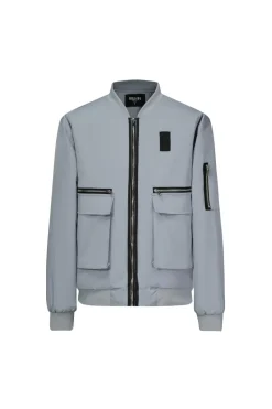 Veste bombers à zip métalique avec empiècement