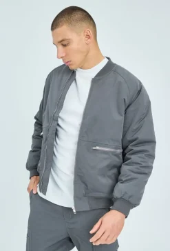 Veste bombers à zip métalique