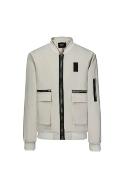 Veste bombers à zip métalique avec empiècement