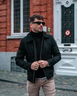 Veste bombers avec col moumoute