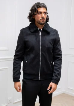 Veste bombers avec col moumoute