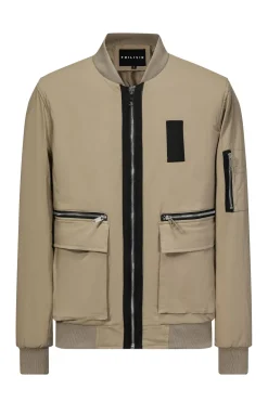 Veste bombers empiècement à zip métalique