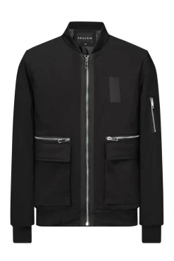 Veste bombers empiècement à zip métalique