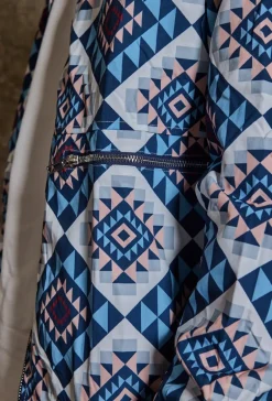 Veste bombers fine à motifs géometriques