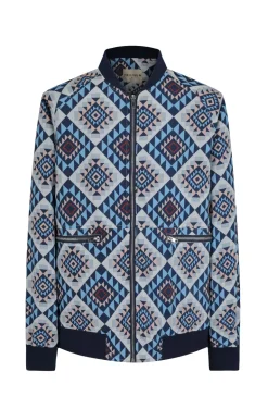 Veste bombers fine à motifs géometriques