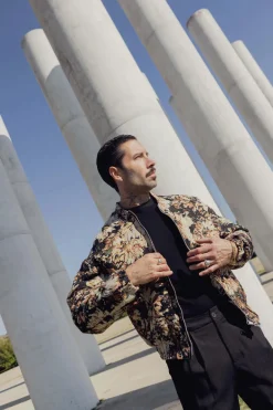 Veste bombers fleurie
