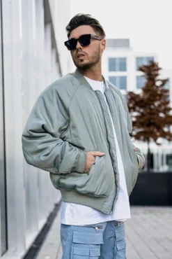 Veste bombers rembourée à col revers