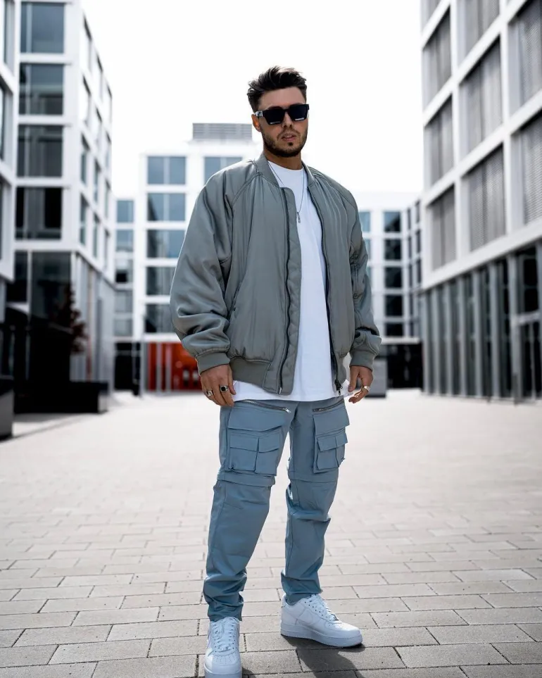 Veste bombers rembourée à col revers