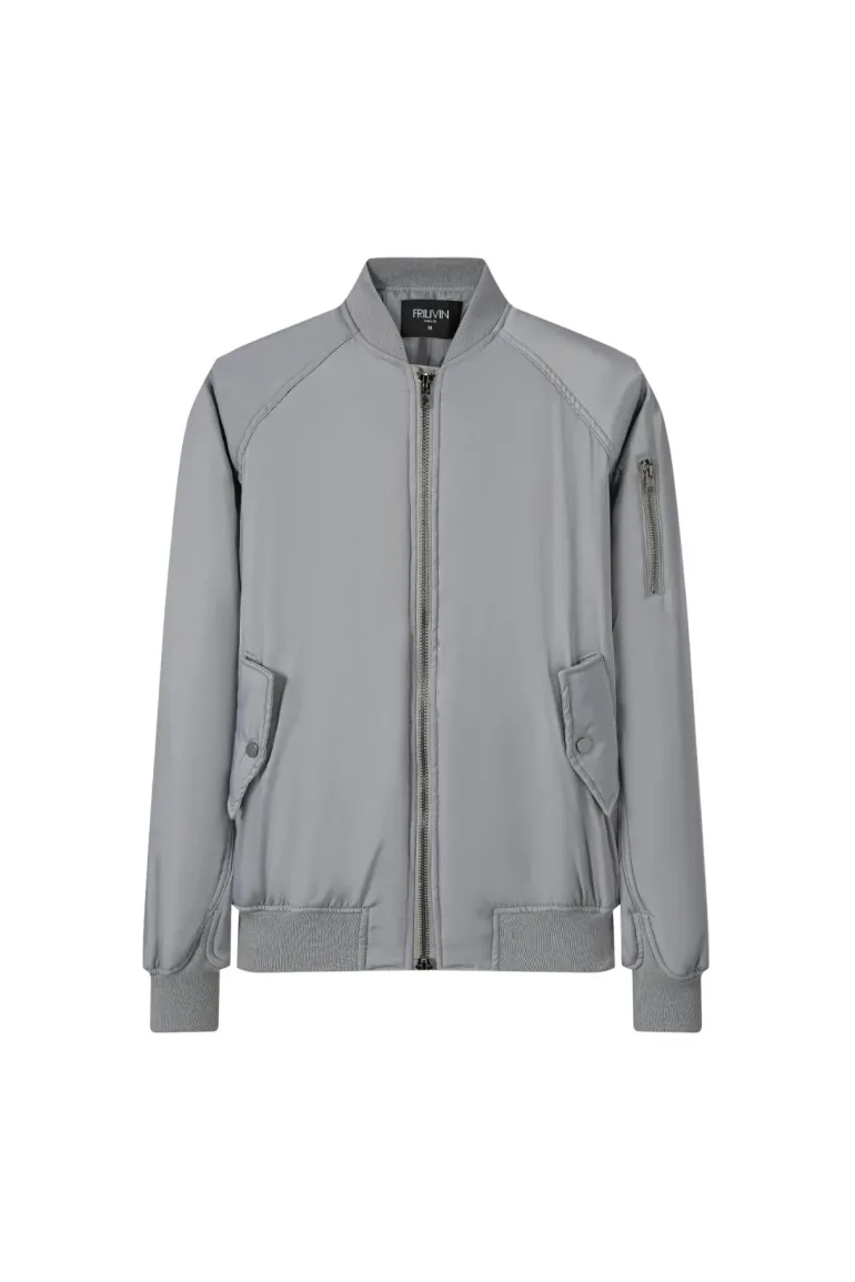 Veste bombers rembourée à col revers