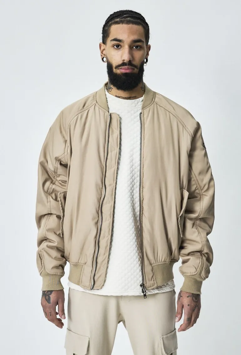 Veste bombers rembourée à col revers