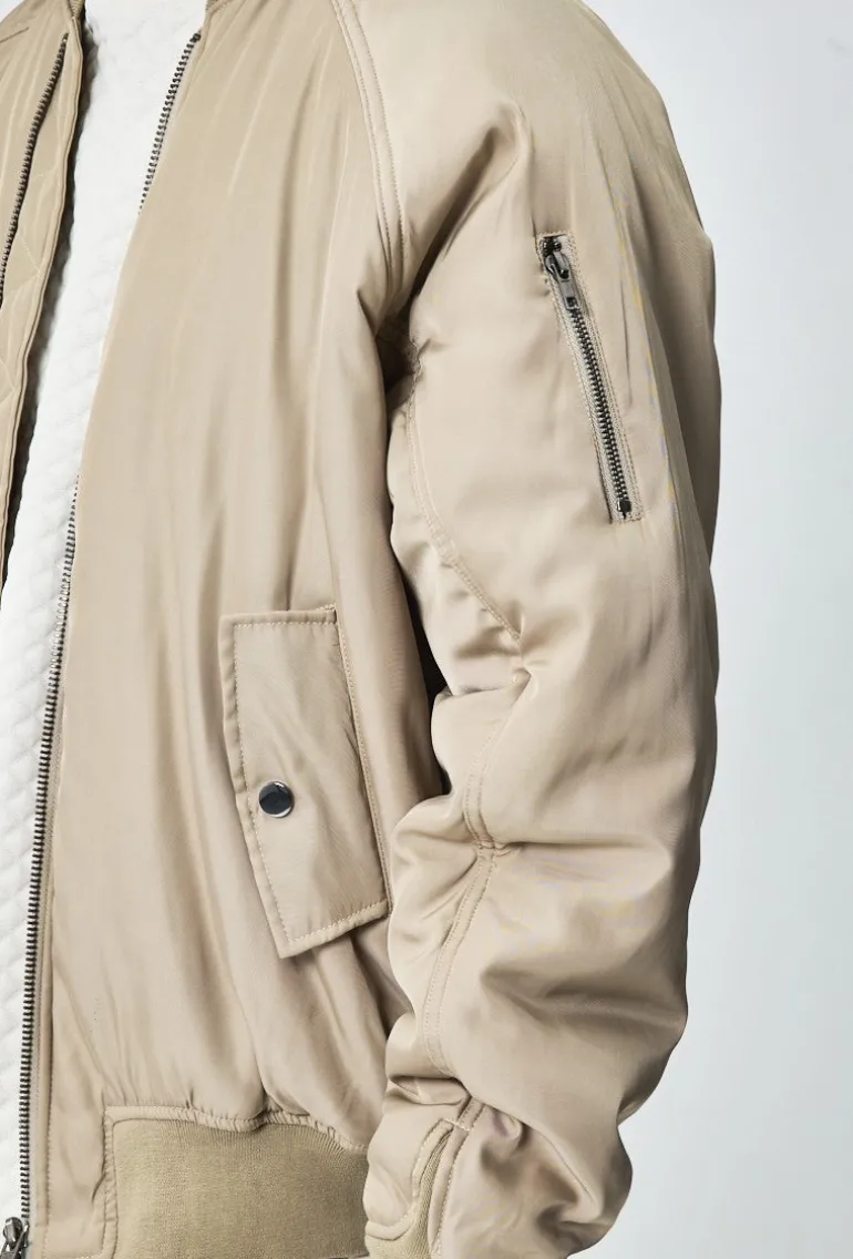Veste bombers rembourée à col revers