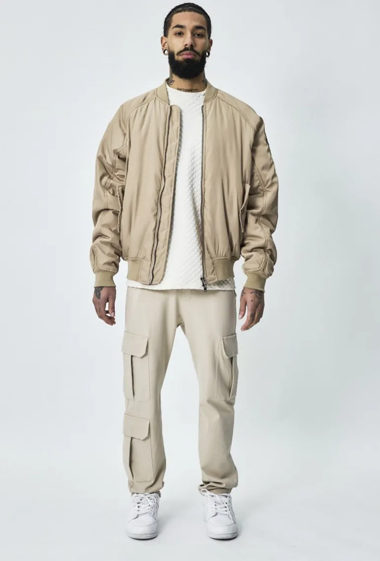 Veste bombers rembourée à col revers