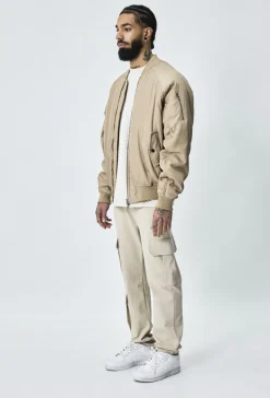 Veste bombers rembourée à col revers