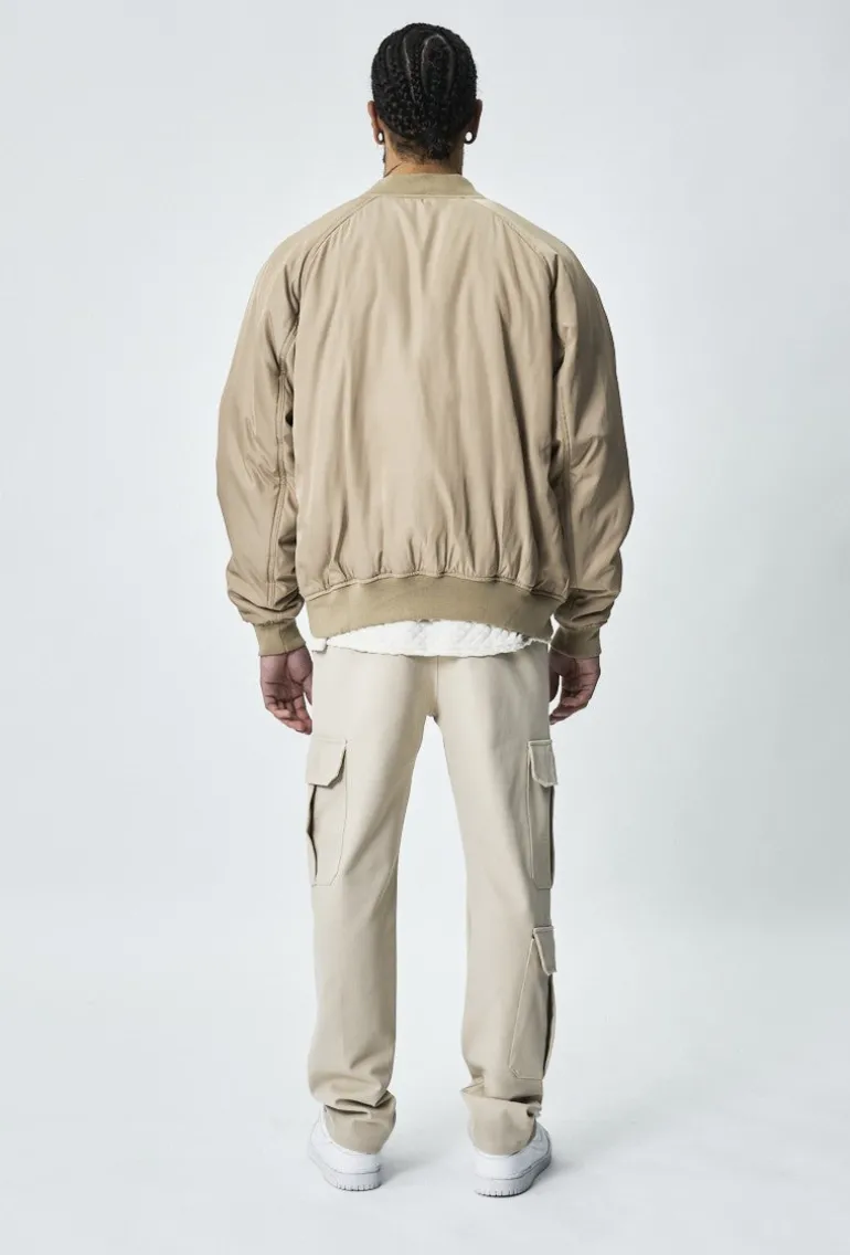 Veste bombers rembourée à col revers