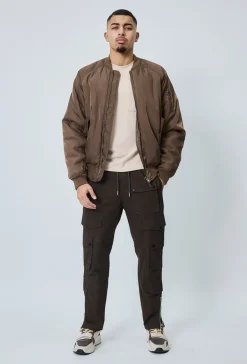 Veste bombers rembourée à col revers
