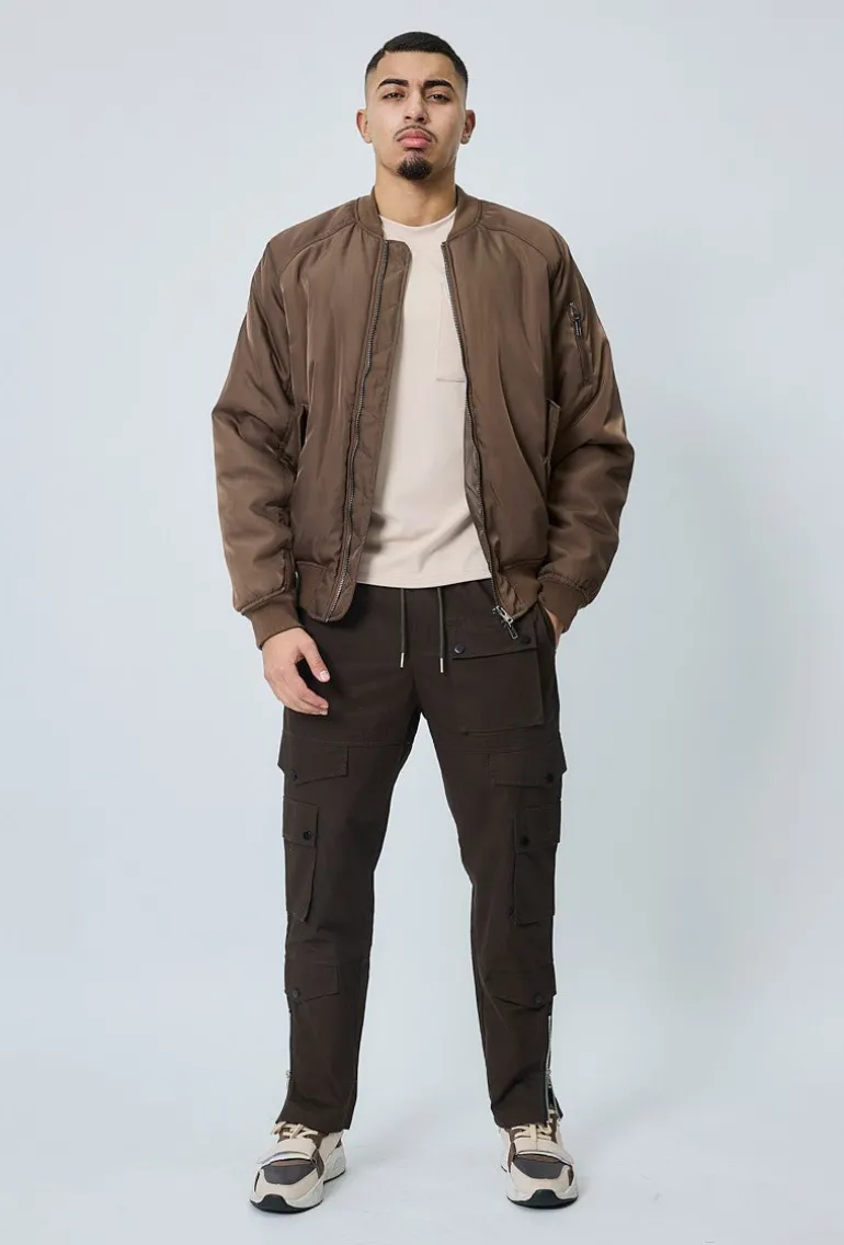Veste bombers rembourée à col revers