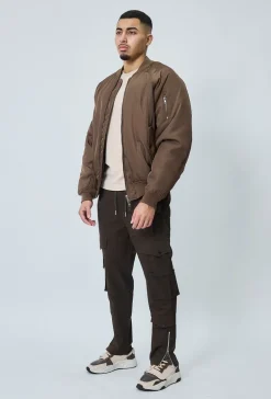 Veste bombers rembourée à col revers