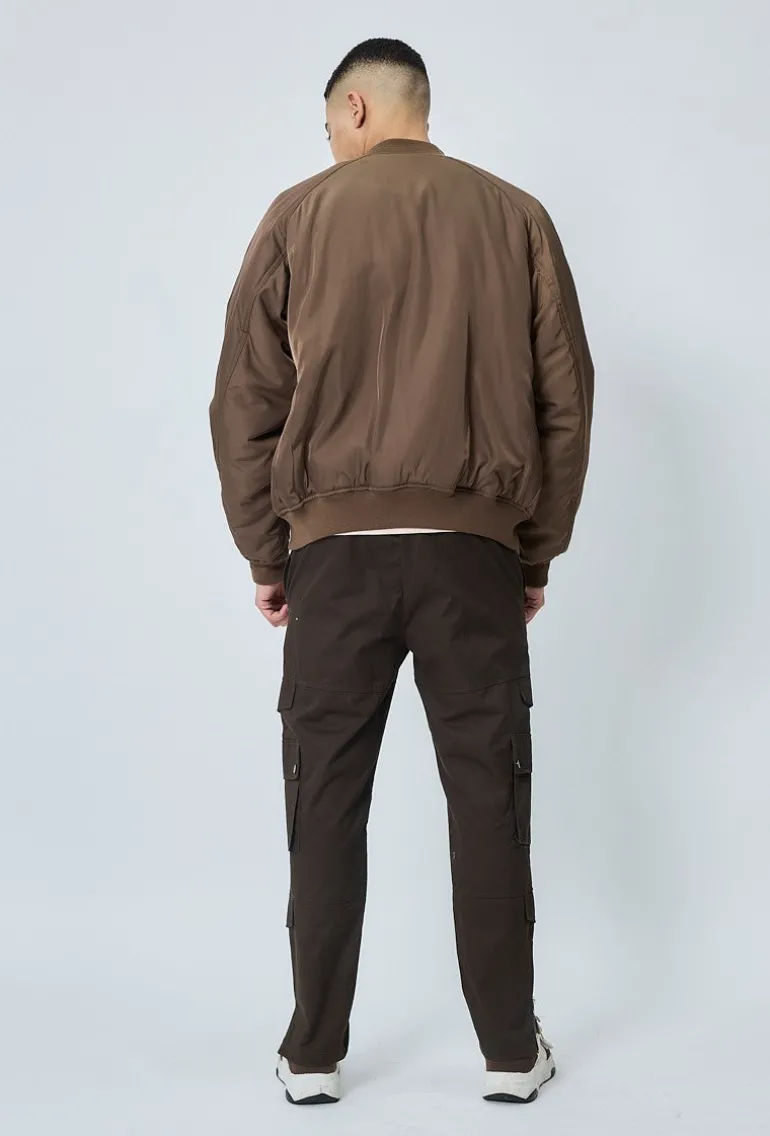 Veste bombers rembourée à col revers