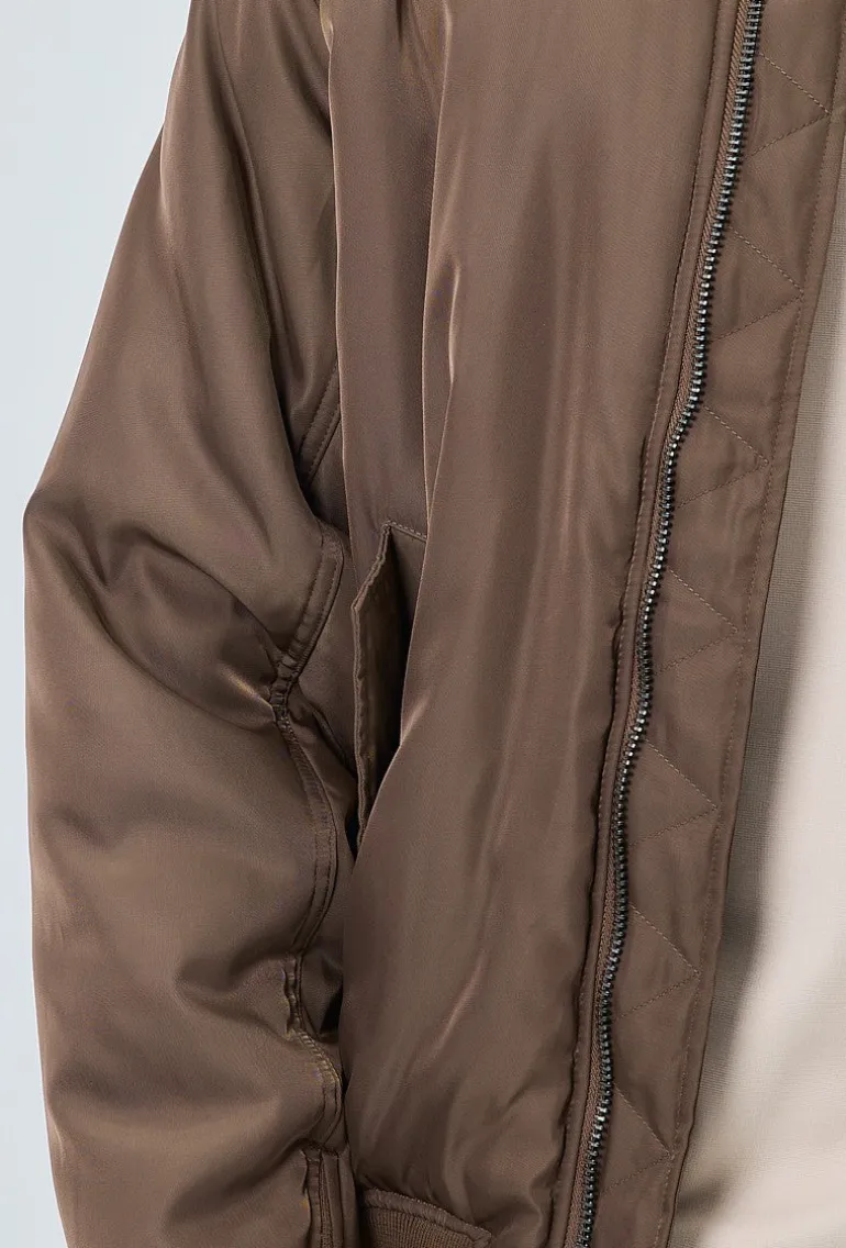 Veste bombers rembourée à col revers