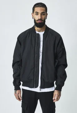 Veste bombers rembourée à col revers