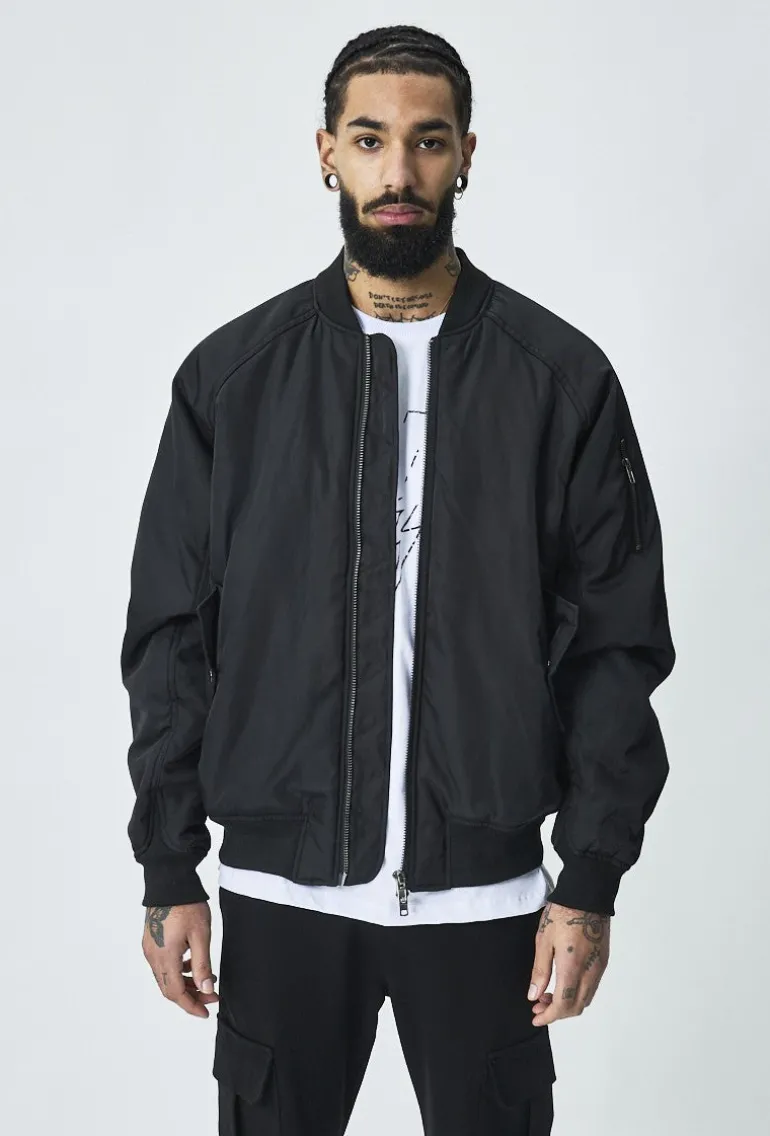 Veste bombers rembourée à col revers