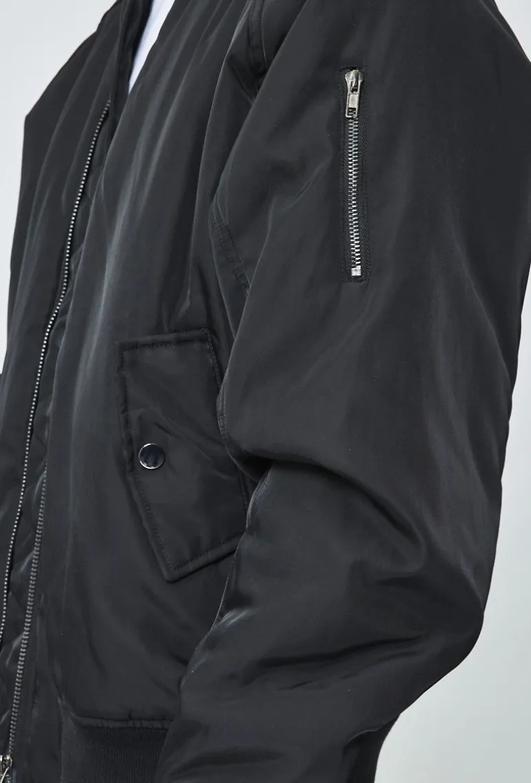 Veste bombers rembourée à col revers